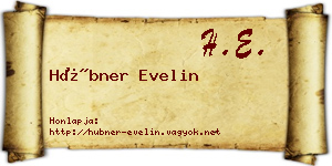 Hübner Evelin névjegykártya
